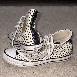 Converse All Star Black and White Dotted Sneakers